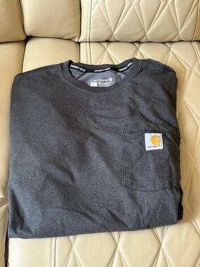 Carhartt Force Pocket T-Shirt Men’s Large Gray Relaxed Fit Workwear Tee